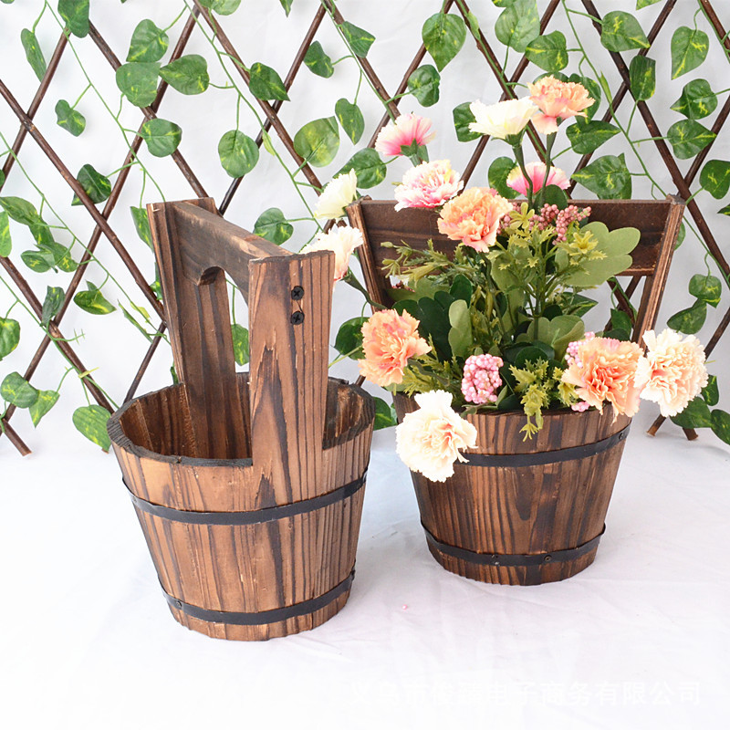 Pflanzkübel Holz Fass-Design – Blumentopf Garten Terrasse - Detailansicht 7 | BEST-AMBIENCE