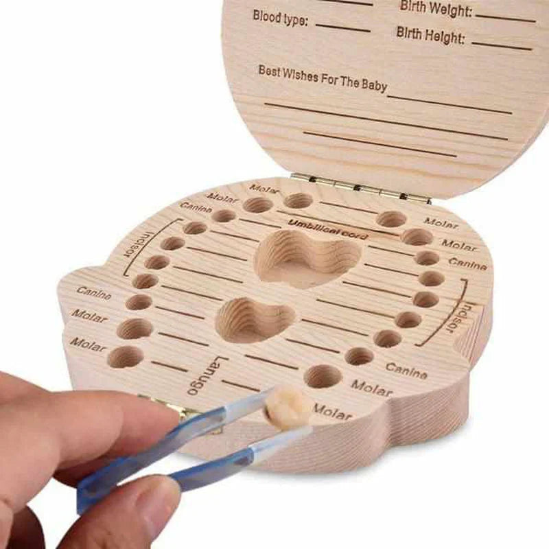 Milchzahn-Box aus Holz mit Erinnerungsfunktion & Datenfeld – Detailansicht 2 | BEST-AMBIENCE