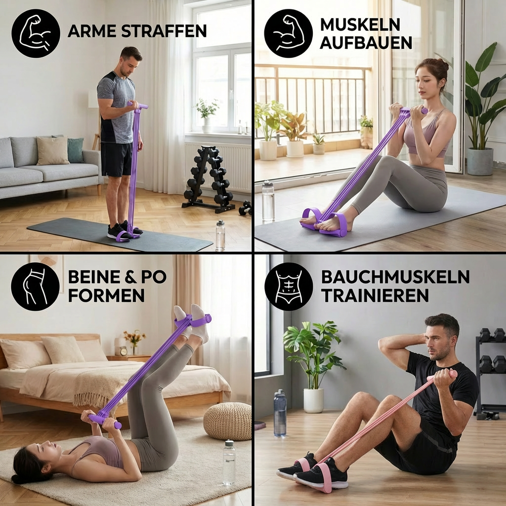 Fitnessbänder Set mit Fußschlaufen – Ganzkörpertraining - Detailansicht 4 | BEST-AMBIENCE