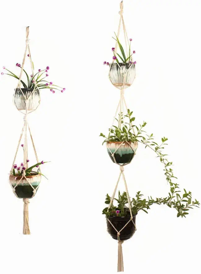Pflanzenhänger Makramee Baumwolle – Blumentopf Hänger - Detailansicht 6 | BEST-AMBIENCE