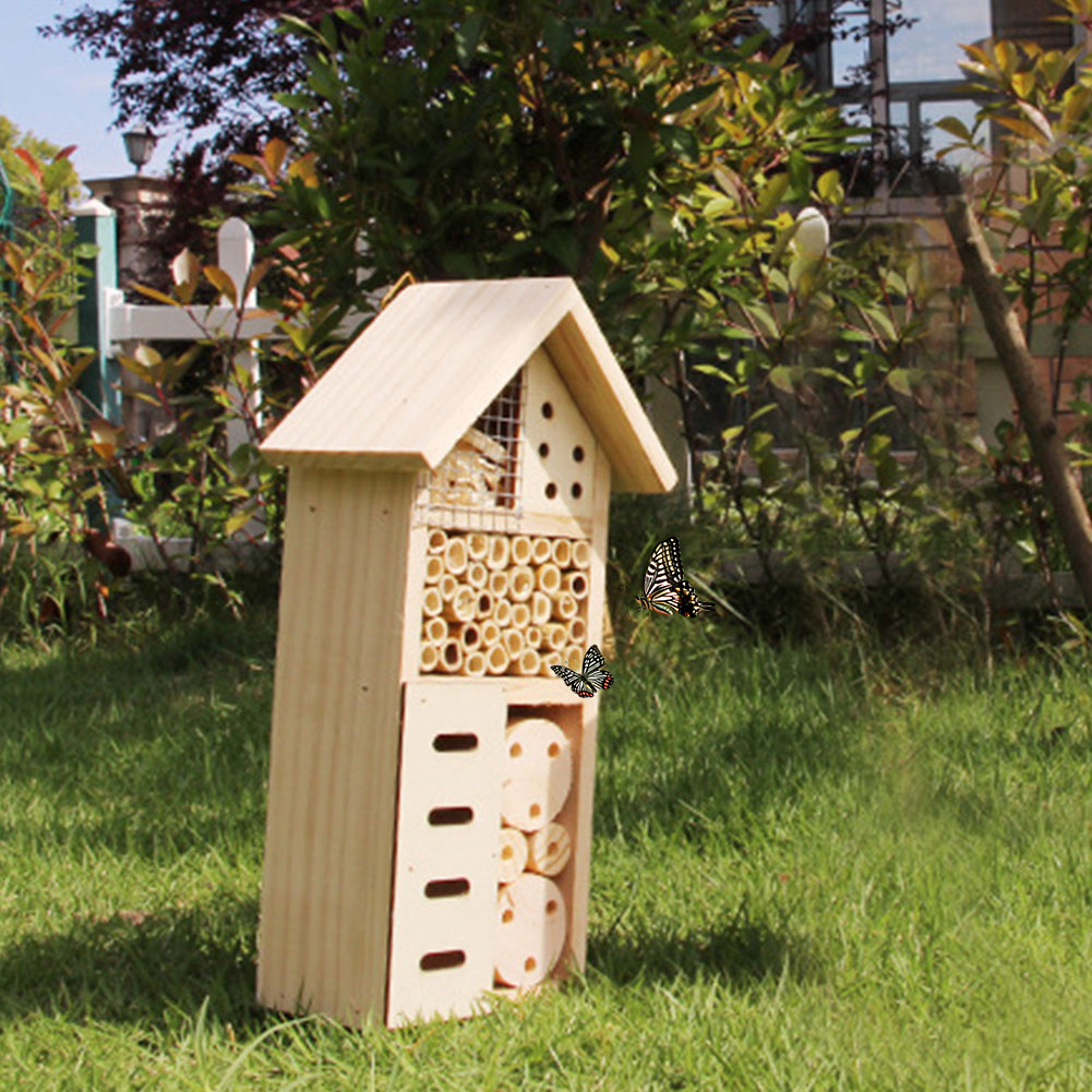 Insektenhotel Holz – Bienenhaus für Garten & Terrasse - Detailansicht 5 | BEST-AMBIENCE