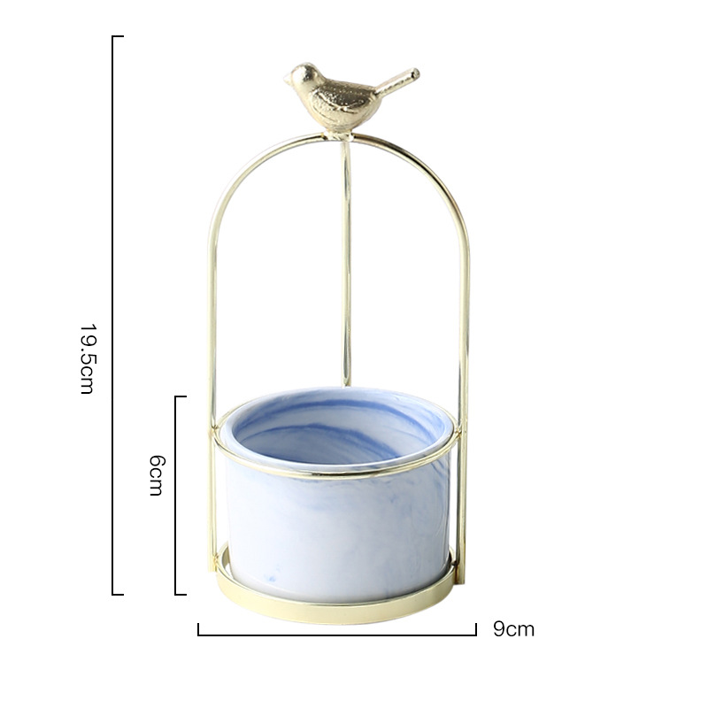 Vogel-Pflanzgefäß Blumentopf Garten Deko elegant - Detailansicht 6 | BEST-AMBIENCE