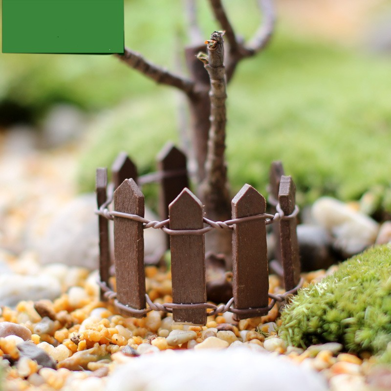 Holz Gartenzaun Miniatur – Bunte Feengarten Deko – Detailansicht 11 | BEST-AMBIENCE