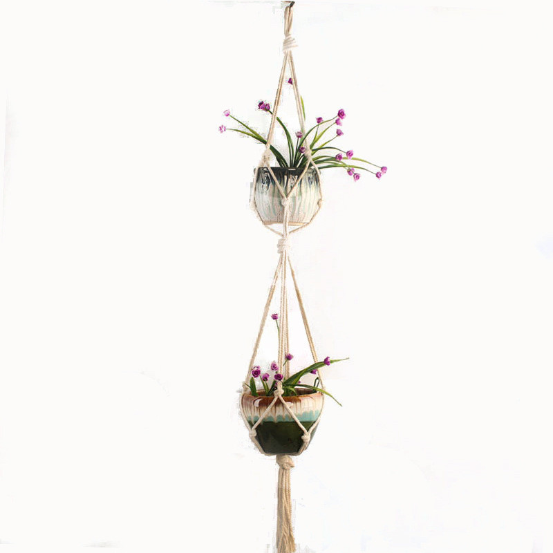 Pflanzenhänger Makramee Baumwolle – Blumentopf Hänger - Detailansicht 3 | BEST-AMBIENCE