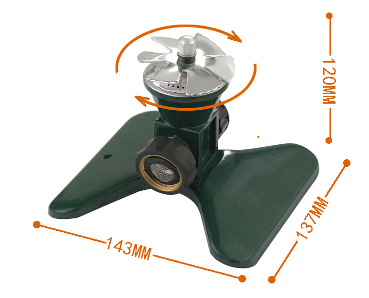 Metall Rasensprinkler 360° rotierend – Gartenbewässerung – Detailansicht 10 | BEST-AMBIENCE