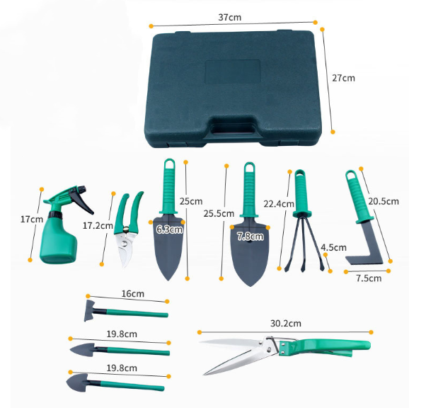 Gartenwerkzeug-Set 10-teilig – Ergonomisch & Bunt – Detailansicht 2 | BEST-AMBIENCE
