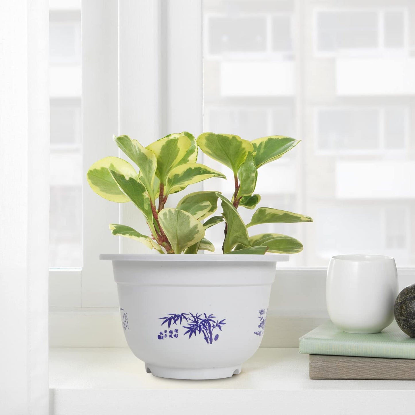 Bambus-Pflanztopf Kunststoff – Balkon & Garten Deko – Detailansicht 2 | BEST-AMBIENCE