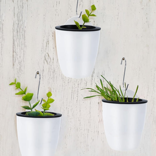 Hängender Blumentopf mit Selbstbewässerung & Wandhalter – Detailansicht 2 | BEST-AMBIENCE