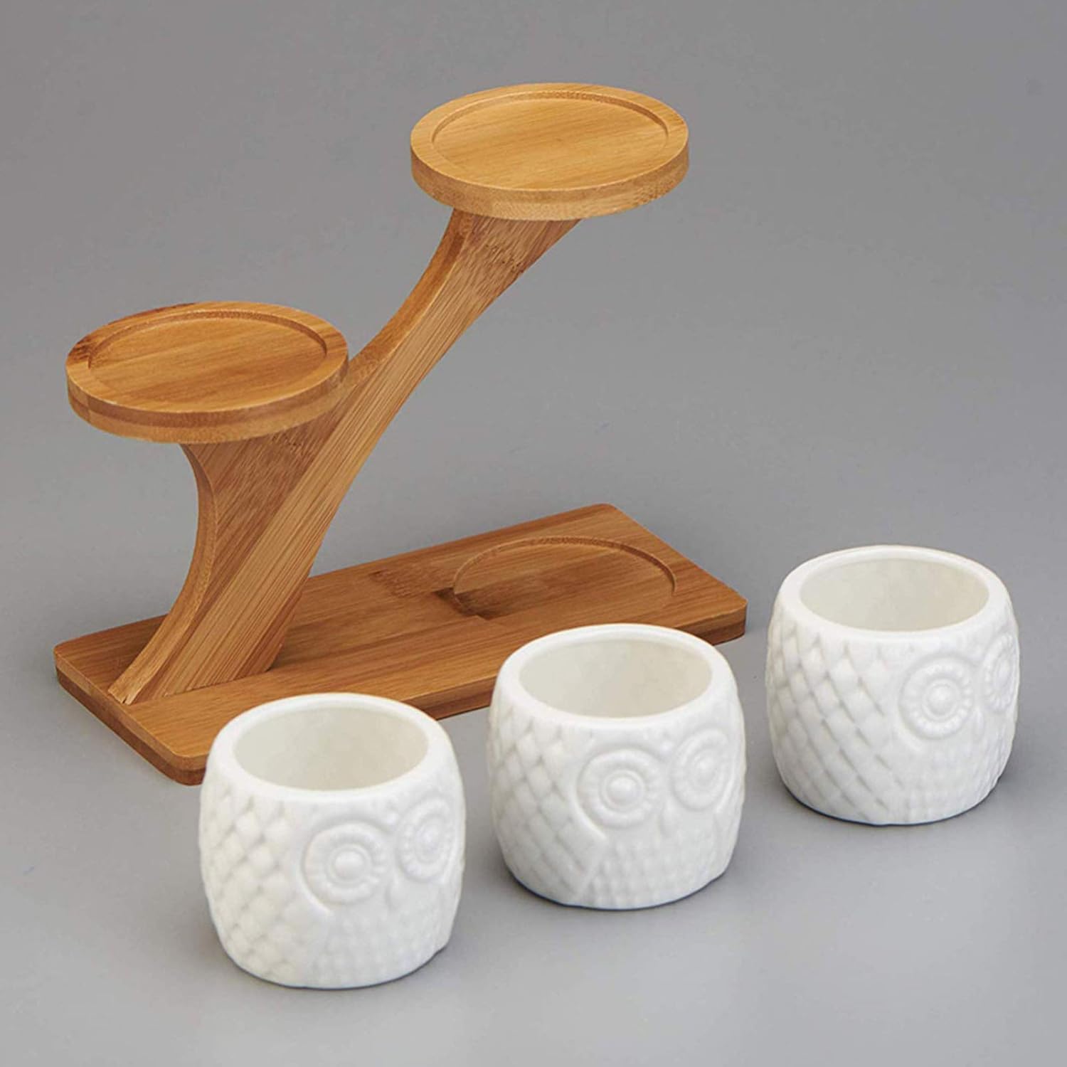 Blumenständer Holz Eulen-Design – Sukkulenten & Zimmerpflanzen - Detailansicht 8 | BEST-AMBIENCE