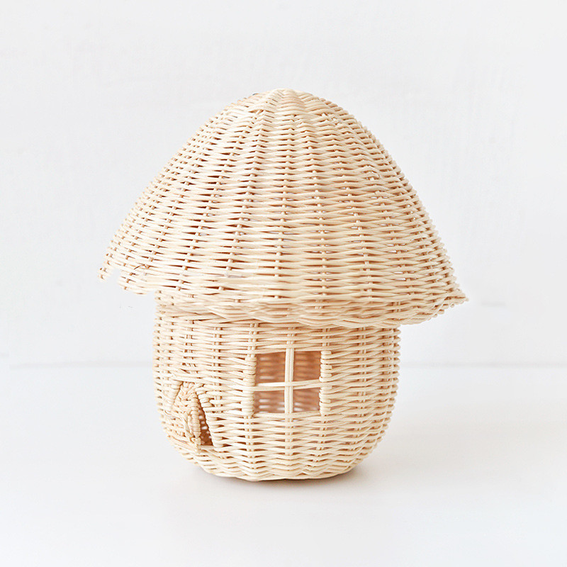 Rattan-Pilzhaus Deko | Handgeflochtenes Garten-Ornament - Detailansicht 5 | BEST-AMBIENCE