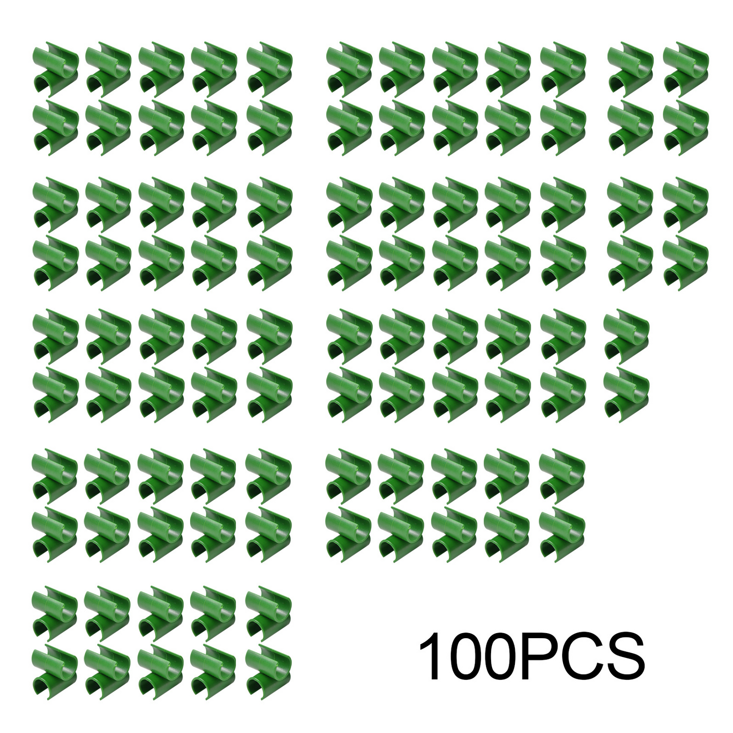 Pflanzenstütz-Clip für Zaun, Stange & Netz – 1 Set in 100 Stk. | BEST-AMBIENCE