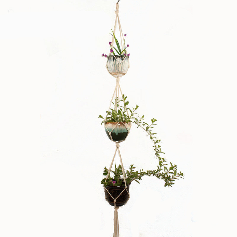 Pflanzenhänger Makramee Baumwolle – Blumentopf Hänger - Detailansicht 4 | BEST-AMBIENCE