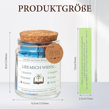 Bibelvers-Glas handgemacht | 90 Tage Andacht – Detailansicht 9 | BEST-AMBIENCE