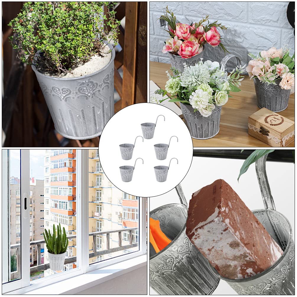 Vintage Hängeblumentopf Metall – Innen & Außen Deko – Detailansicht 13 | BEST-AMBIENCE