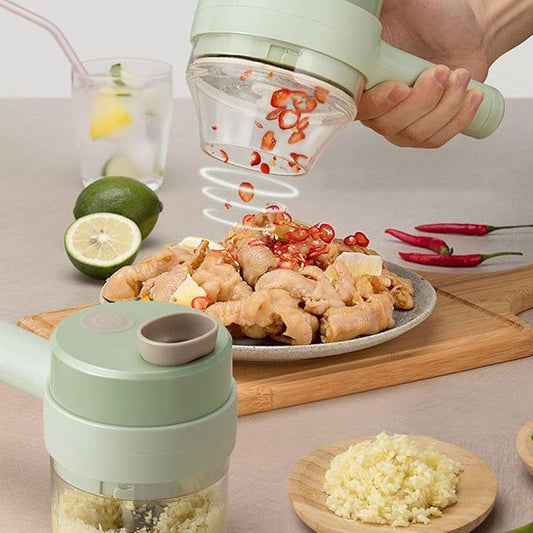 Elektrischer Mini-Zerkleinerer – Kabelloser Gemüseschneider für schnelles Kochen & leichte Reinigung