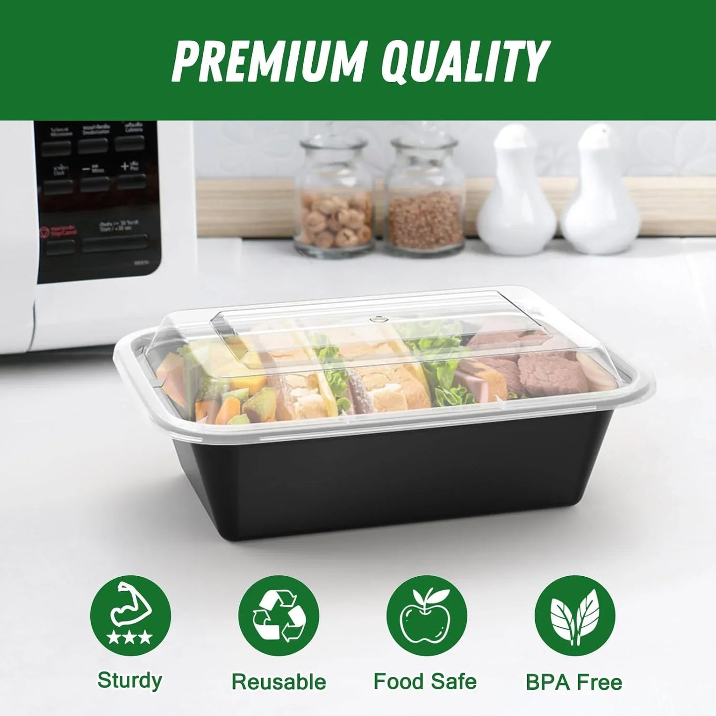 Meal-Prep-Set 50-tlg. Frischhaltedosen mit Deckel – Detailansicht 4 | BEST-AMBIENCE