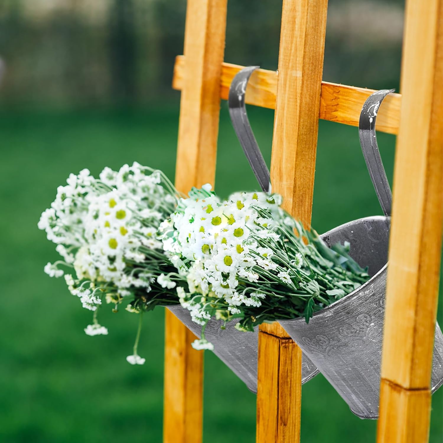 Vintage Hängeblumentopf Metall – Innen & Außen Deko – Detailansicht 2 | BEST-AMBIENCE