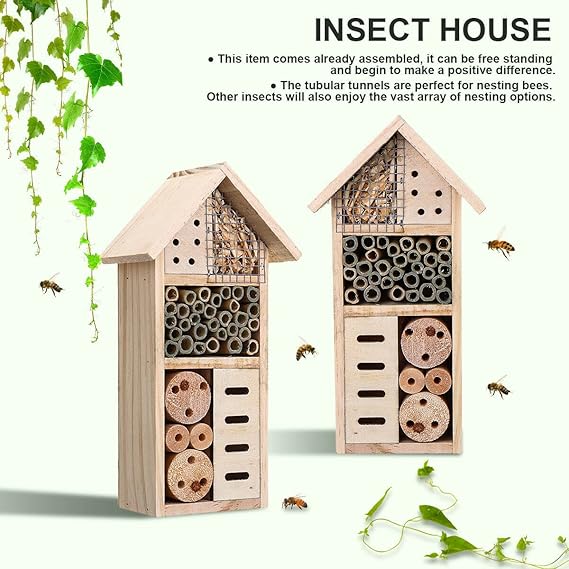 Insektenhotel Holz – Bienenhaus für Garten & Terrasse - Detailansicht 6 | BEST-AMBIENCE