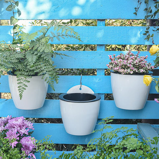 Hängender Blumentopf mit Selbstbewässerung & Wandhalter – Garten & Outdoor | BEST-AMBIENCE