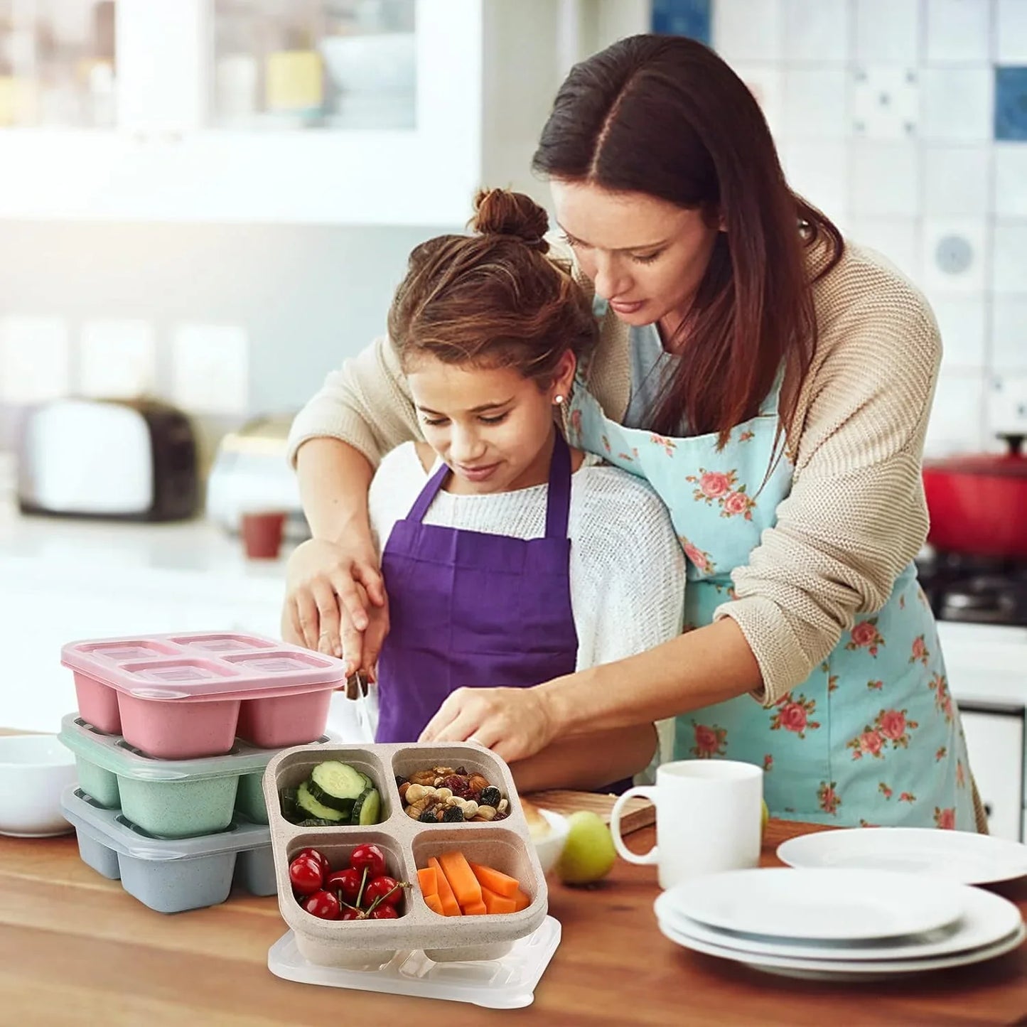 Meal-Prep-Box 4er-Set Bento Lunchbox 4-Fach – Detailansicht 4 | BEST-AMBIENCE