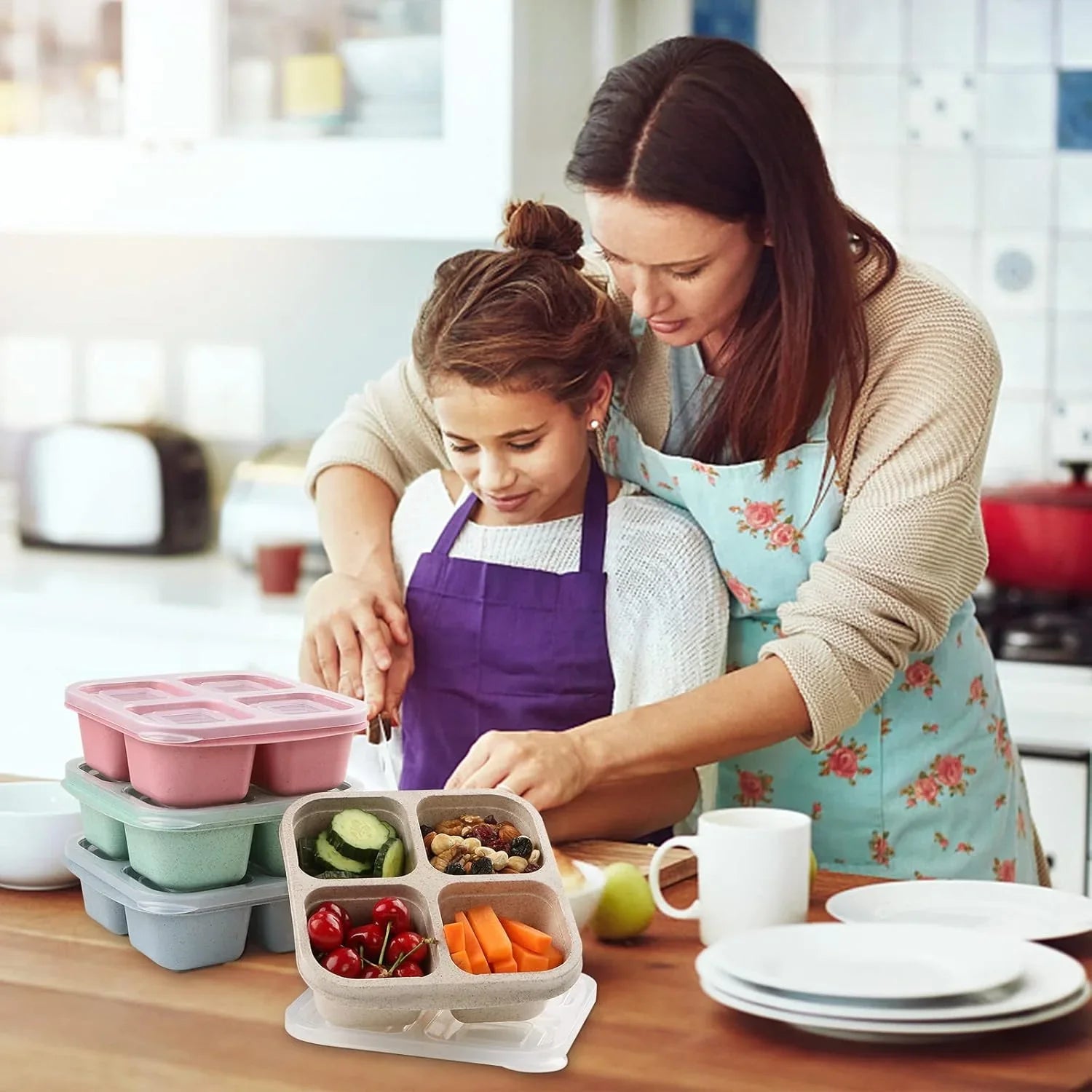 Meal-Prep-Box 4er-Set Bento Lunchbox 4-Fach – Detailansicht 4 | BEST-AMBIENCE