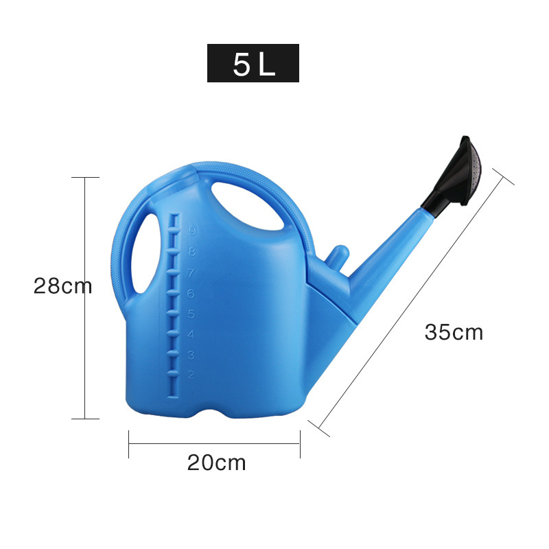 Pflanzgießkanne 10L – Langer Auslauf, präzises Gießen in 5L Blau | BEST-AMBIENCE
