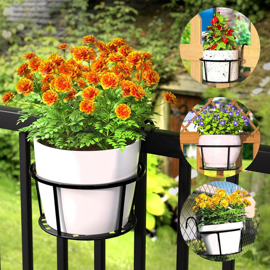 Metall Blumenampel mit Haken – Balkon & Terrasse - Garten & Outdoor | BEST-AMBIENCE