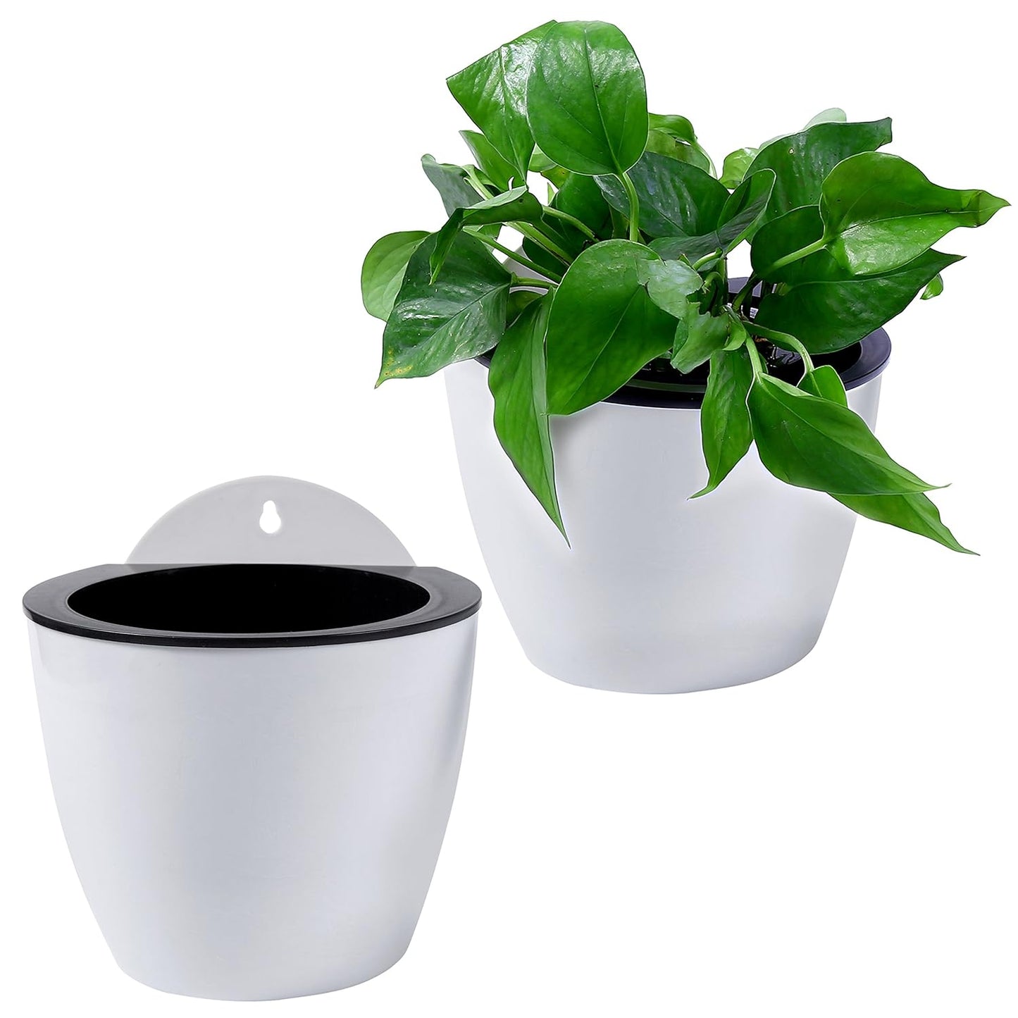 Hängender Blumentopf mit Selbstbewässerung & Wandhalter – Detailansicht 11 | BEST-AMBIENCE