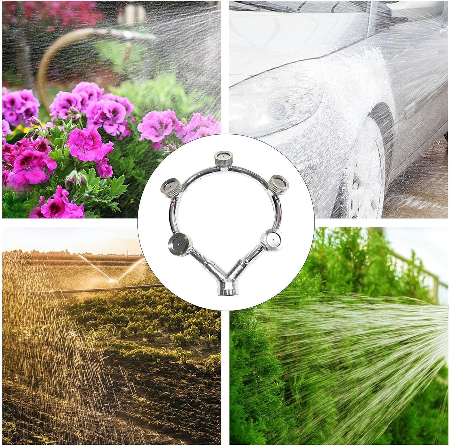 Mehrdüsen-Sprühaufsatz Edelstahl für Gartenbewässerung – Detailansicht 2 | BEST-AMBIENCE