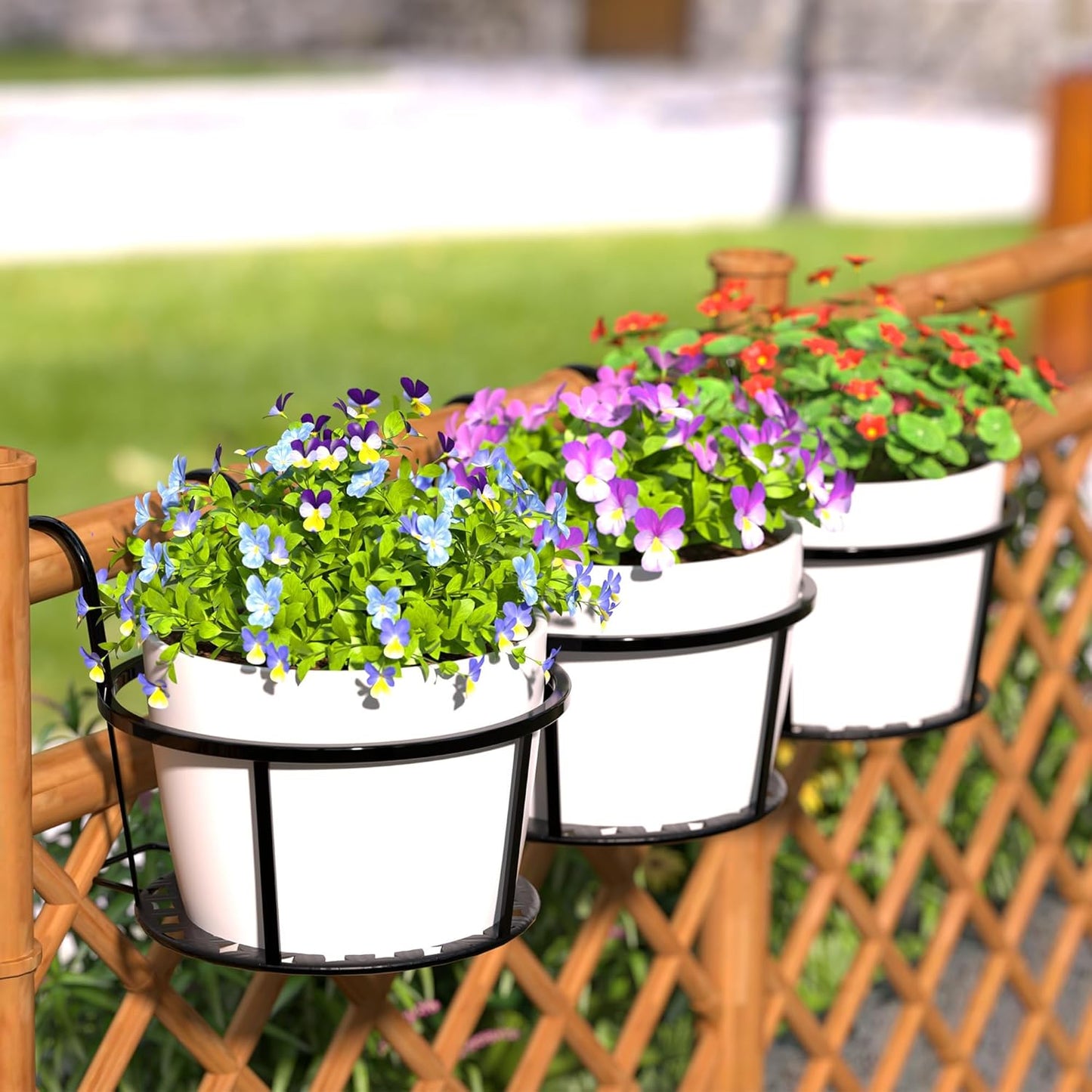 Metall Blumenampel mit Haken – Balkon & Terrasse - Detailansicht 4 | BEST-AMBIENCE