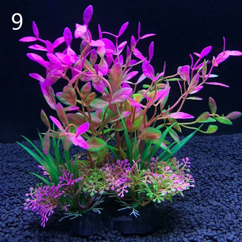 Aquarium Kunstpflanzen Set – Realistische Deko bunt in 9 | BEST-AMBIENCE