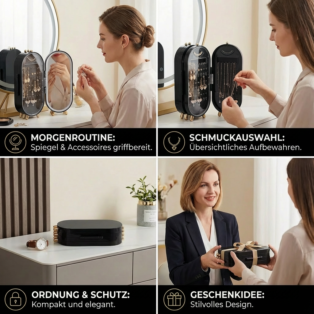 Schmuckbox mit Spiegel – elegante Aufbewahrung - Detailansicht 4 | BEST-AMBIENCE