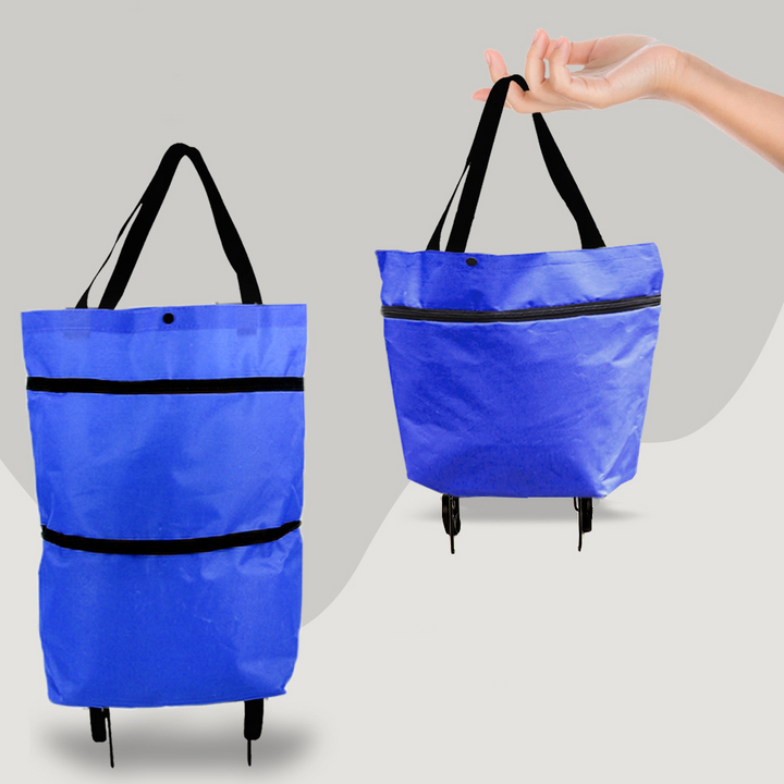 Faltbare Einkaufstasche mit Rollen – 2-in-1 Shopper für komfortables Einkaufen