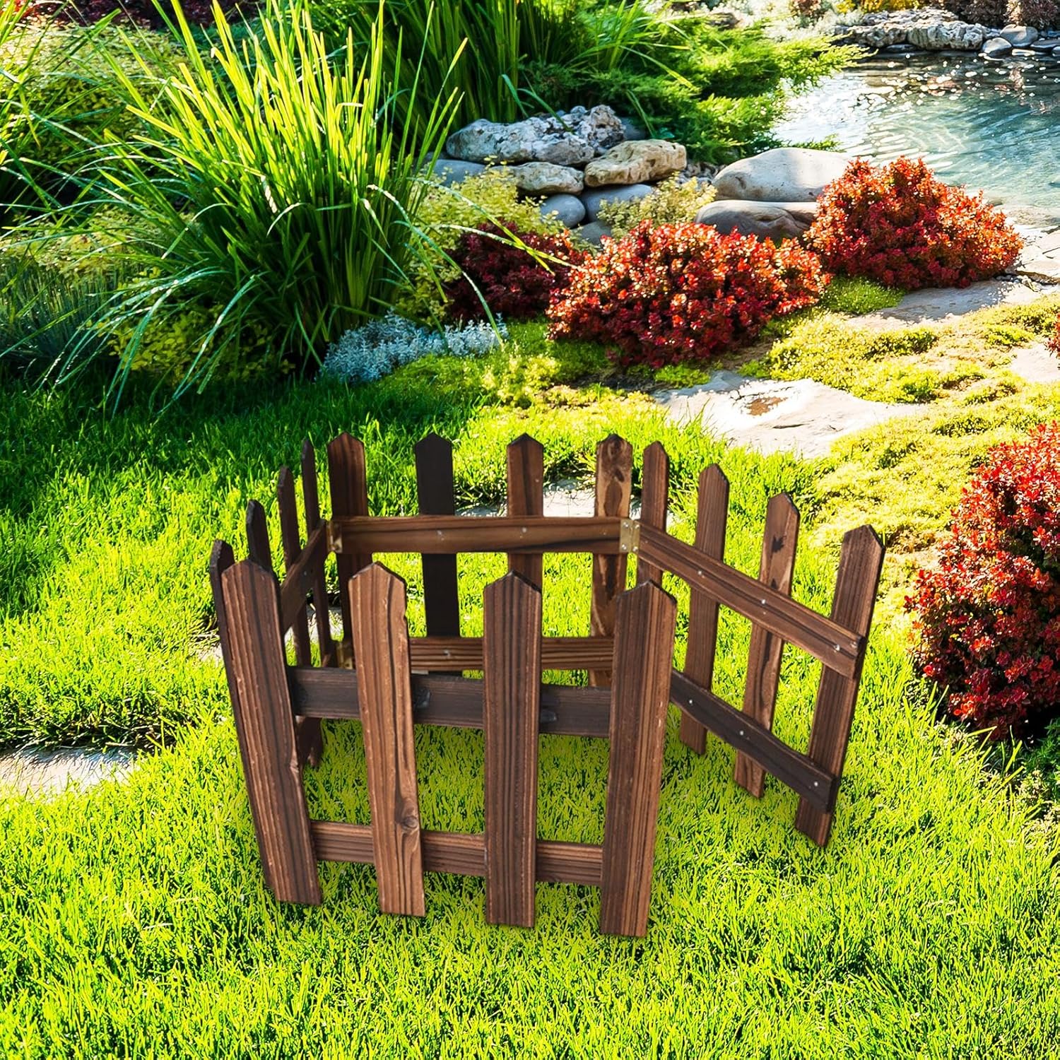 Holzzaun Beeteinfassung – Dekorativer Gartenzaun – Detailansicht 6 | BEST-AMBIENCE