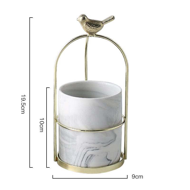 Vogel-Pflanzgefäß Blumentopf Garten Deko elegant - Detailansicht 10 | BEST-AMBIENCE