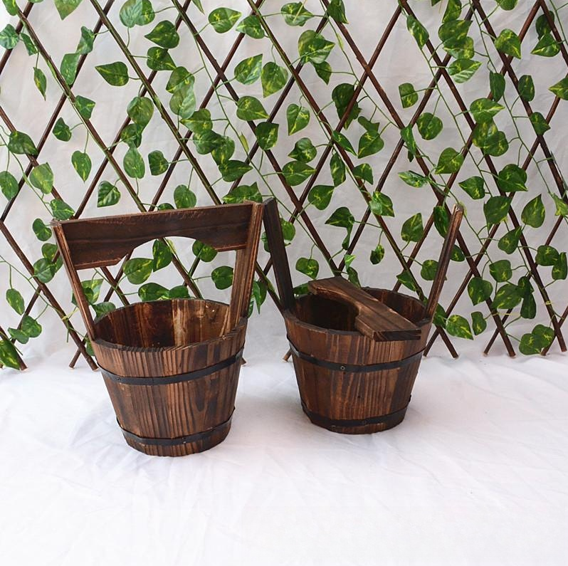Pflanzkübel Holz Fass-Design – Blumentopf Garten Terrasse - Detailansicht 9 | BEST-AMBIENCE
