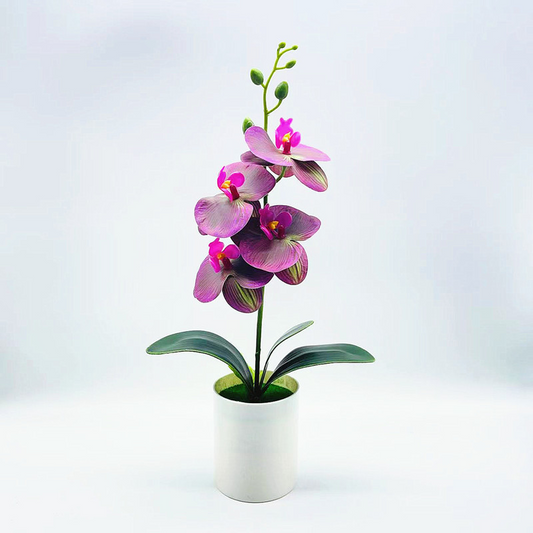 Kunstorchidee Tischdeko – Künstliche Blume Wohnzimmer – Detailansicht 2 | BEST-AMBIENCE