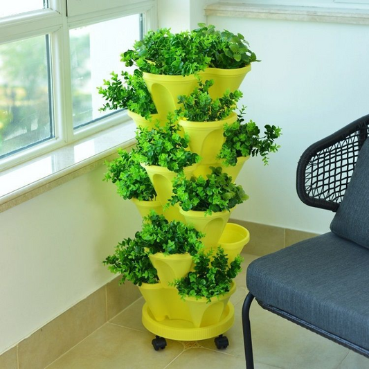 Vertikaler Pflanzturm 6 Etagen – Blumenturm Garten