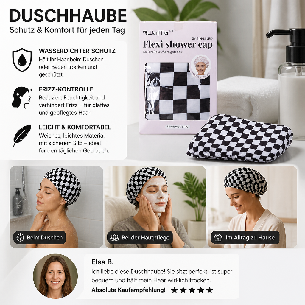 Duschhaube wasserdicht – Schutz vor Frizz & Feuchtigkeit - Detailansicht 3 | BEST-AMBIENCE
