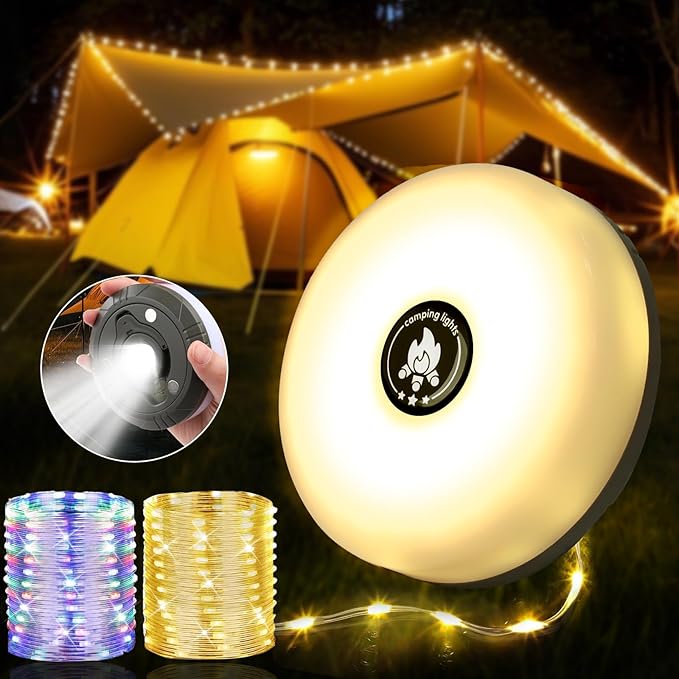 Aufrollbare Camping Lichterkette mit Powerbank