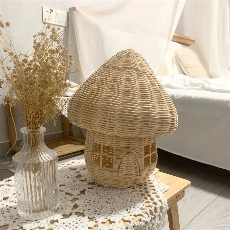 Rattan-Pilzhaus Deko | Handgeflochtenes Garten-Ornament - Detailansicht 7 | BEST-AMBIENCE