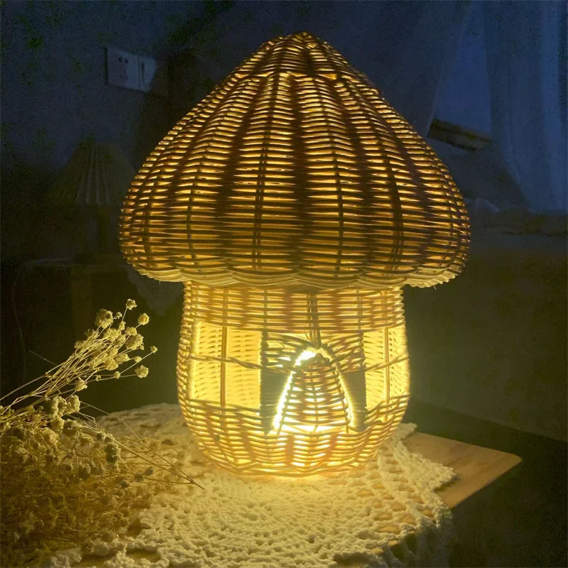 Rattan-Pilzhaus Deko | Handgeflochtenes Garten-Ornament - Detailansicht 8 | BEST-AMBIENCE