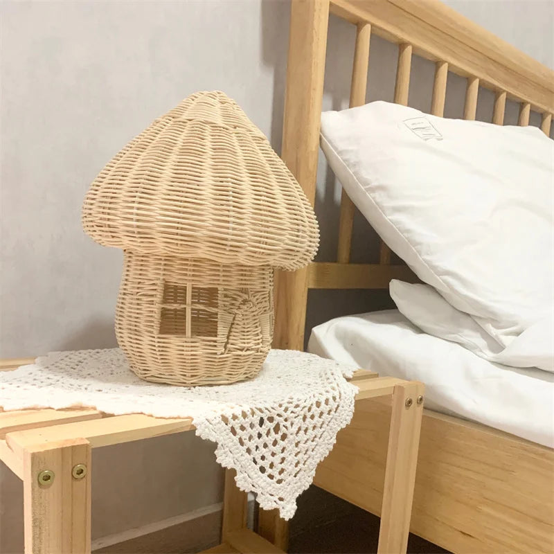 Rattan-Pilzhaus Deko | Handgeflochtenes Garten-Ornament - Detailansicht 9 | BEST-AMBIENCE