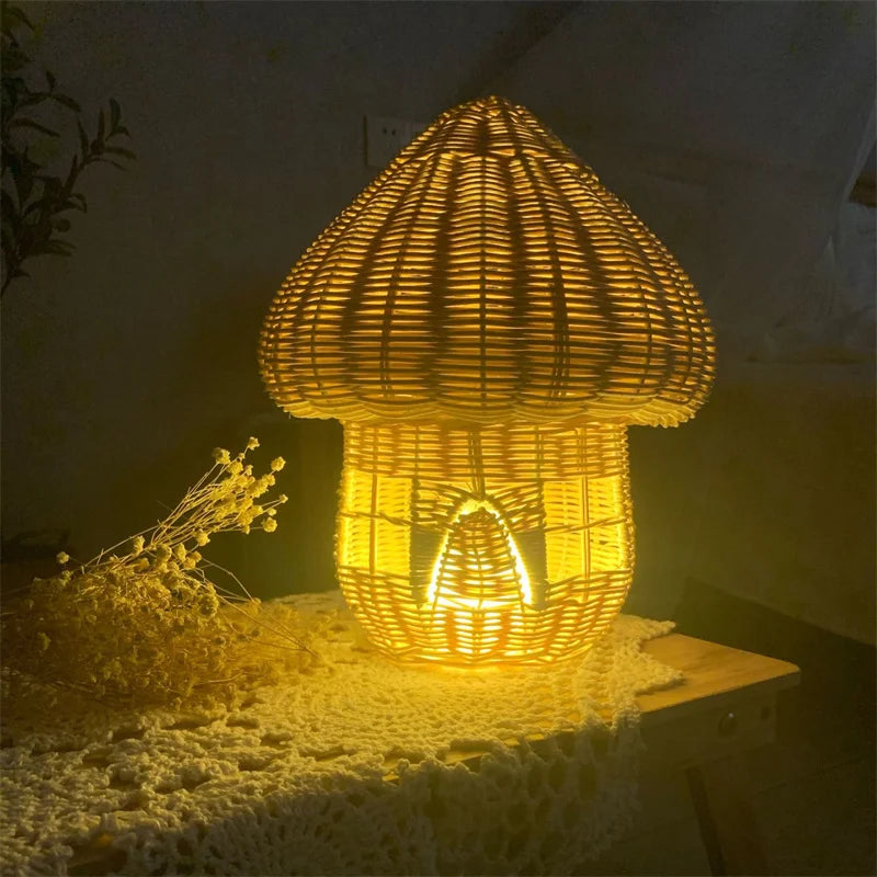 Rattan-Pilzhaus Deko | Handgeflochtenes Garten-Ornament - Detailansicht 6 | BEST-AMBIENCE