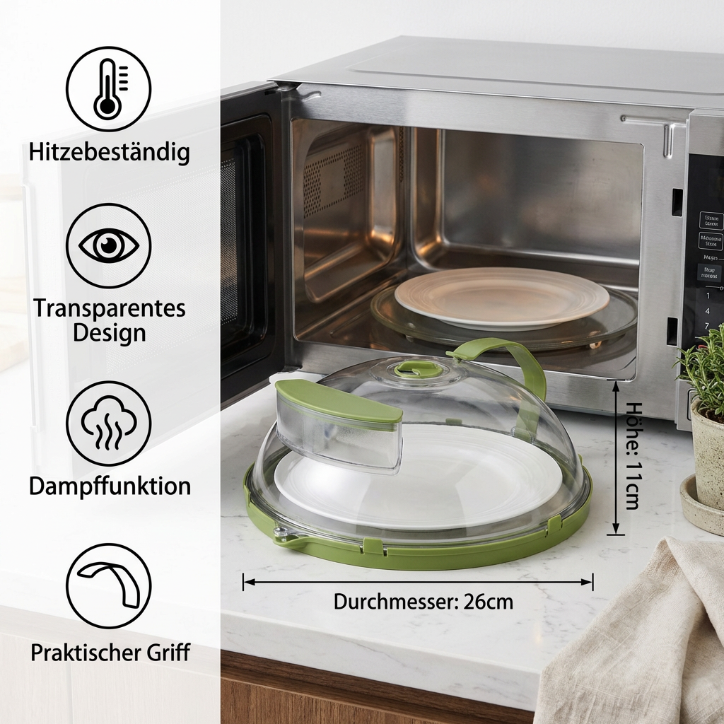 Mikrowellenabdeckung transparent hitzebeständig mit Dampfloch - Detailansicht 6 | BEST-AMBIENCE