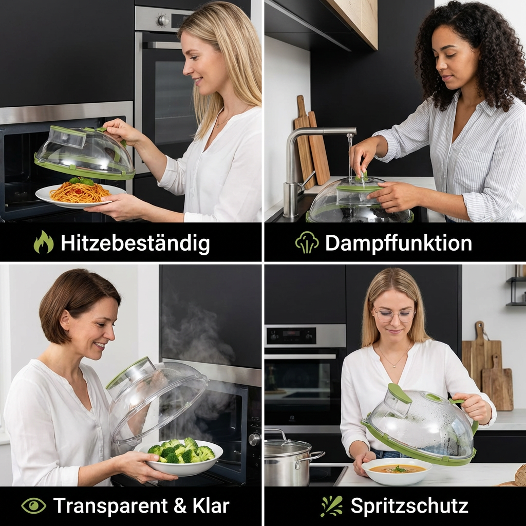Mikrowellenabdeckung transparent hitzebeständig mit Dampfloch - Detailansicht 4 | BEST-AMBIENCE