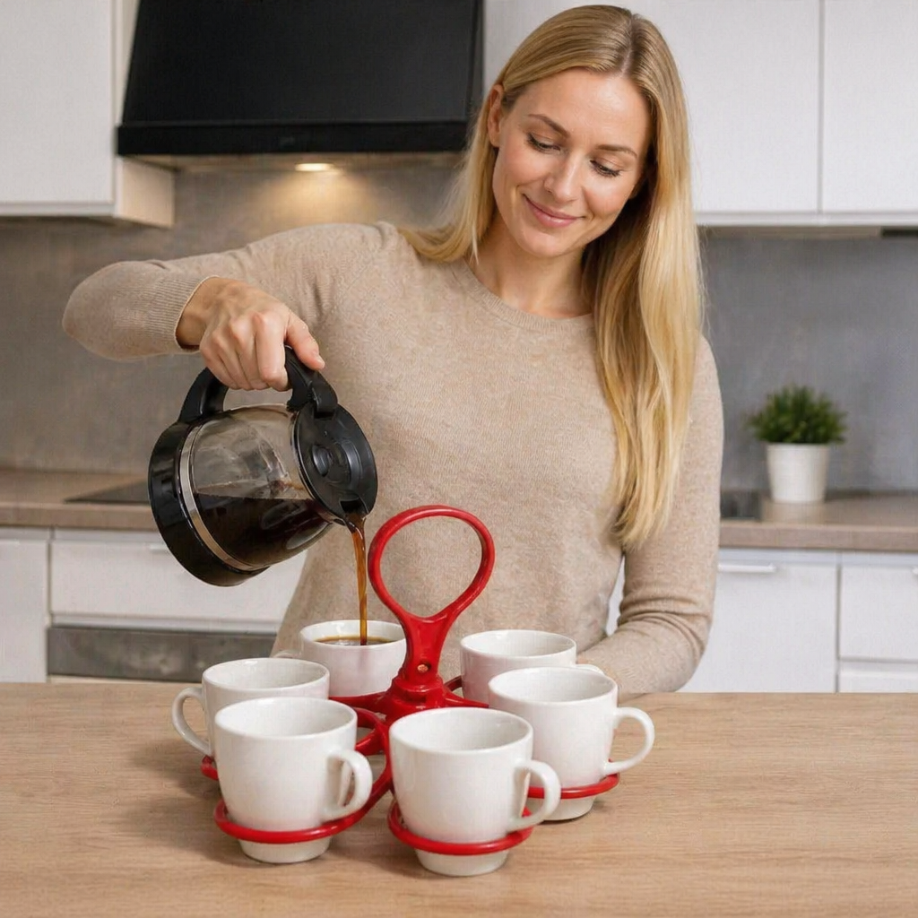 Drehbarer Becherhalter faltbar – 6 Plätze für Gläser - Detailansicht 9 | BEST-AMBIENCE
