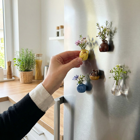 Magnetische Keramikvase Mini – Kühlschrank Deko - Dckoration | BEST-AMBIENCE