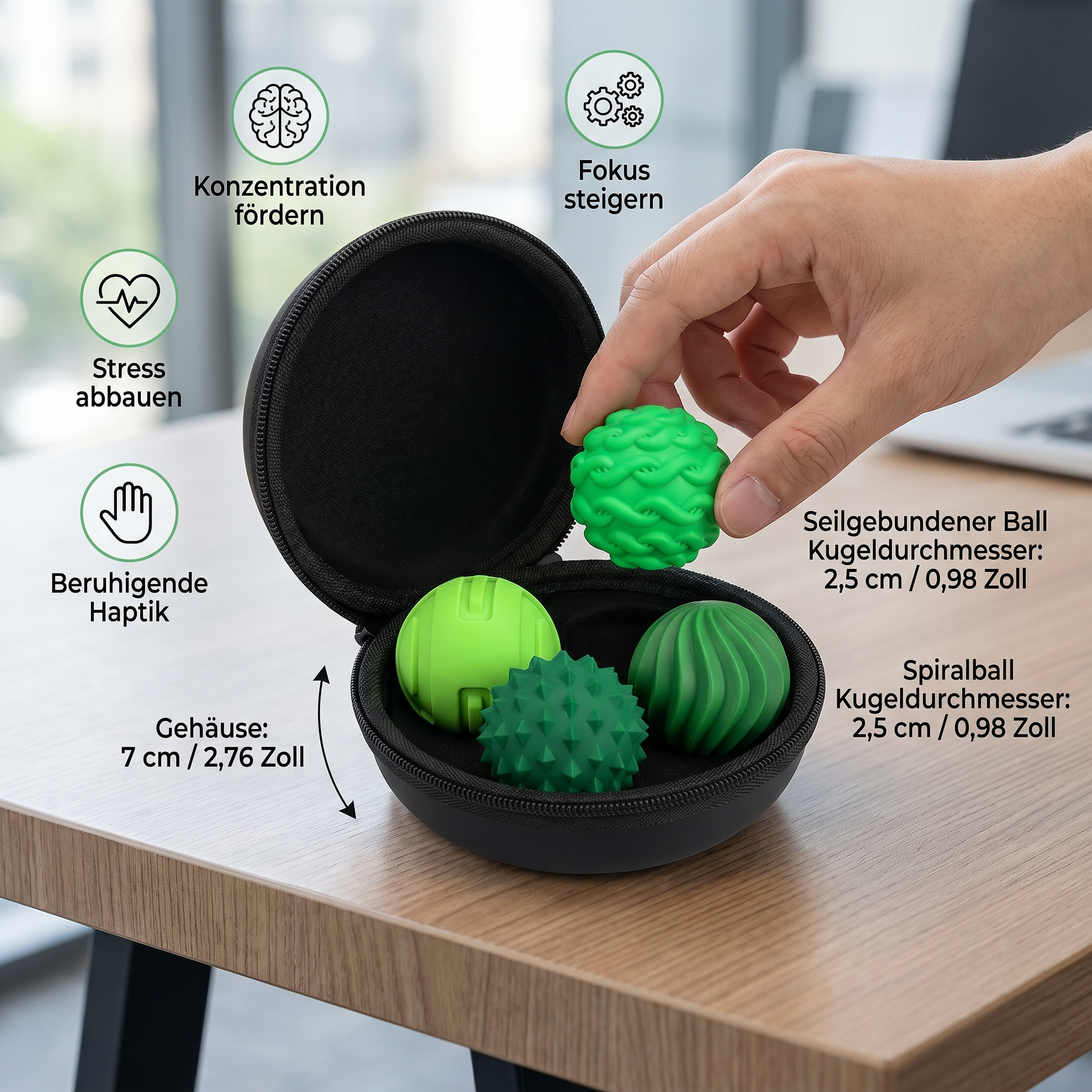 Stressball Silikonkugeln magnetisch – Entspannung & Fokus - Detailansicht 5 | BEST-AMBIENCE