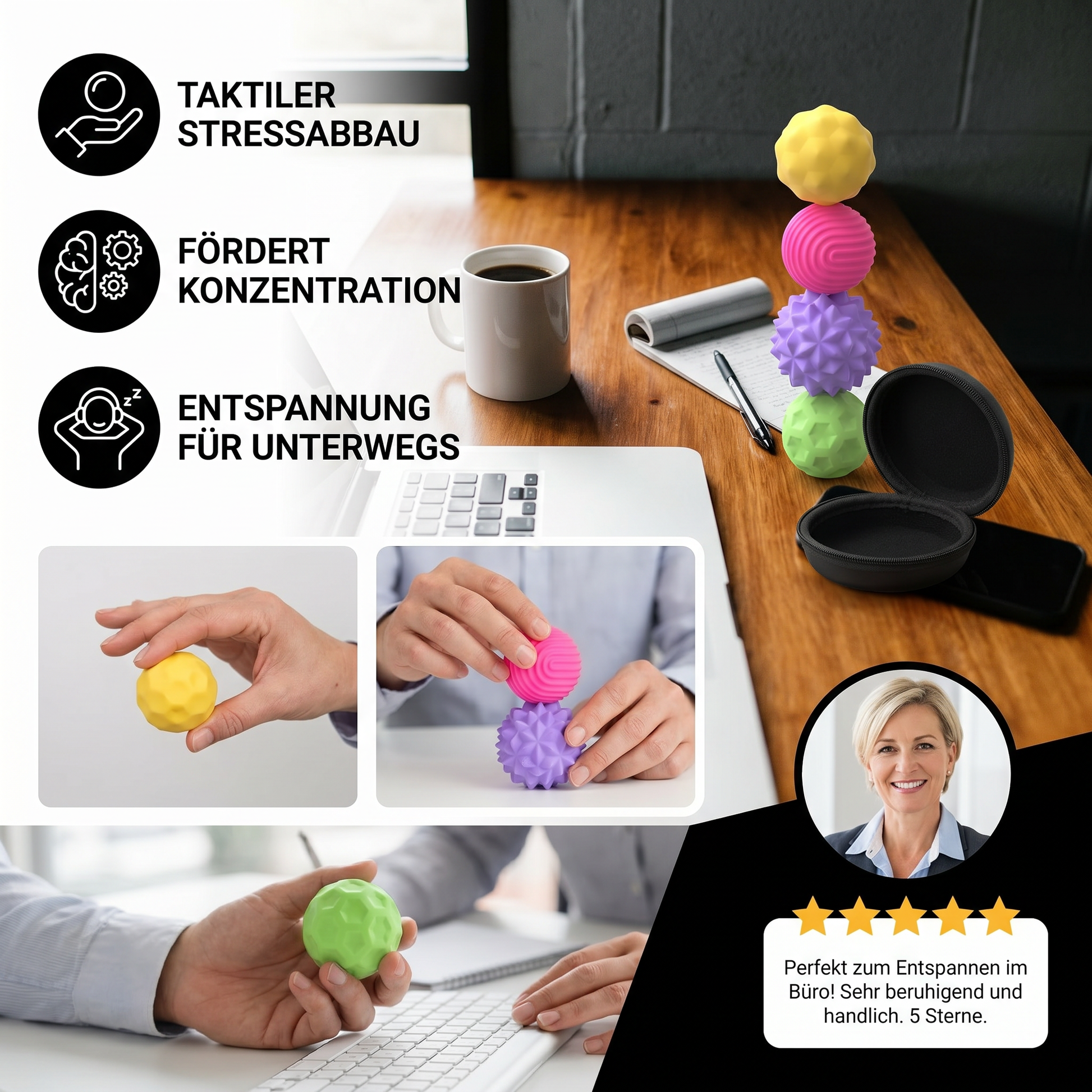 Stressball Silikonkugeln magnetisch – Entspannung & Fokus - Detailansicht 3 | BEST-AMBIENCE